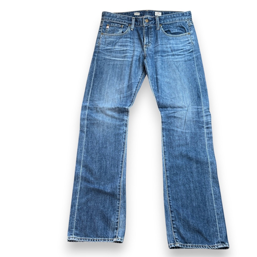 AG Adriano Goldschmied Tomboy Relaxed Straight Jeans Womens 30R Blue Minimalist